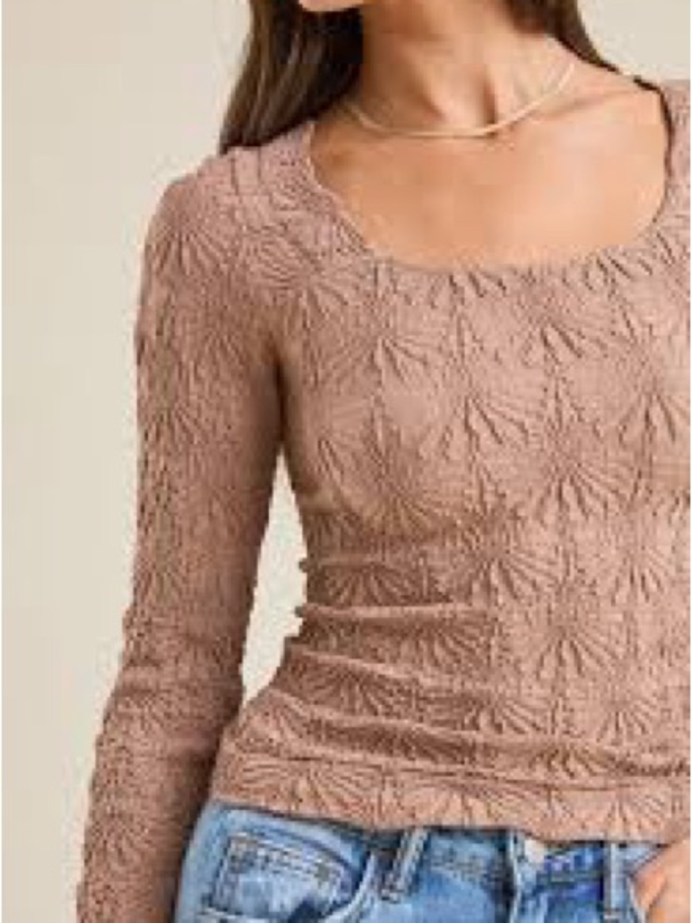 Altar'd State Textured Long Sleeve Top